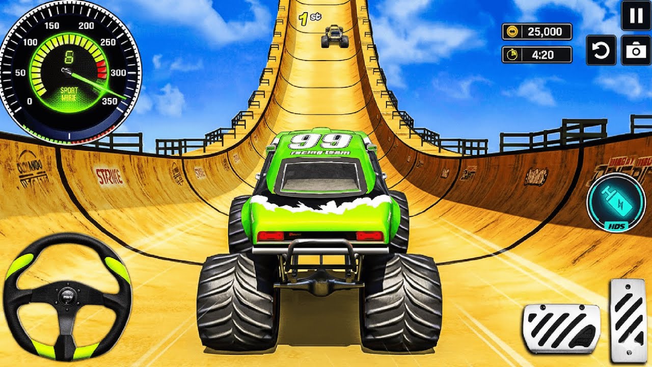 Monster Truck on IMPOSSIBLE Tracks - One Wrong Move = GAME OVER 😱
