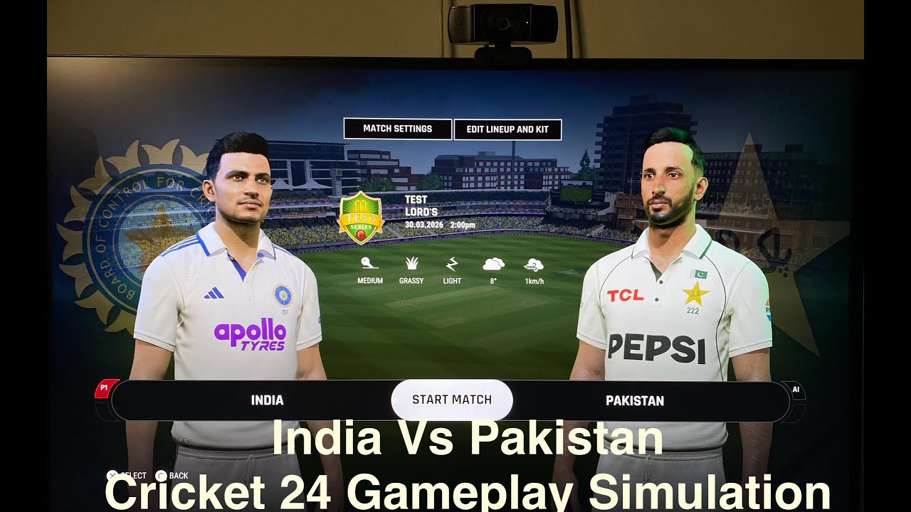 TEST MATCH IND PAK CRICKET 24 GAMEPLAY SIMULATION #SHORTSFEED