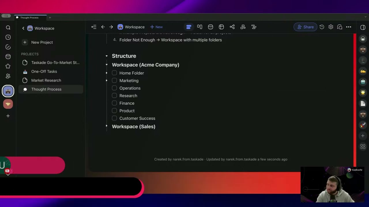 LIVE: How Narek from Taskade Uses Taskade