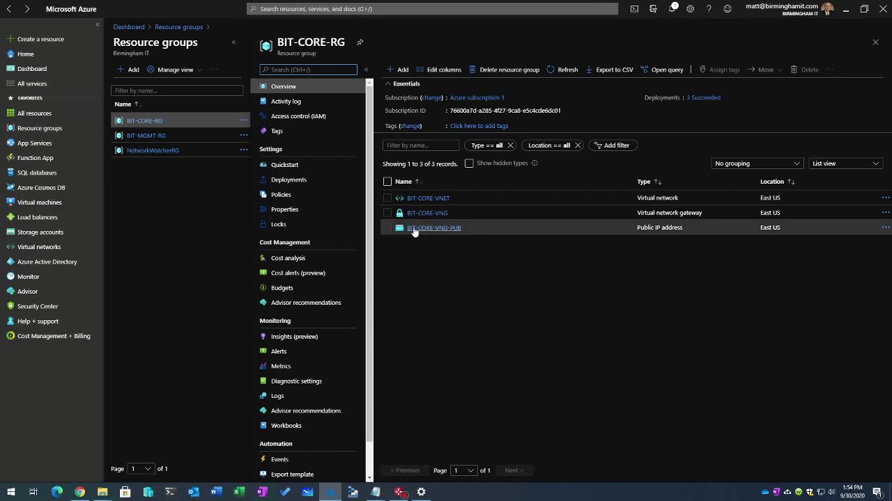 Azure   Azure VPN Gateway Setup for Point to Site