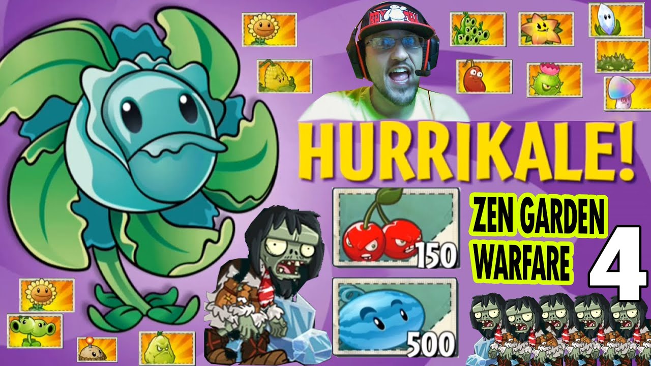 ПВЗ 2: Обморожение Пещеры и Hurrikale! + Zen Garden Warfare 4! Cherry Bomb & Ice Дыня