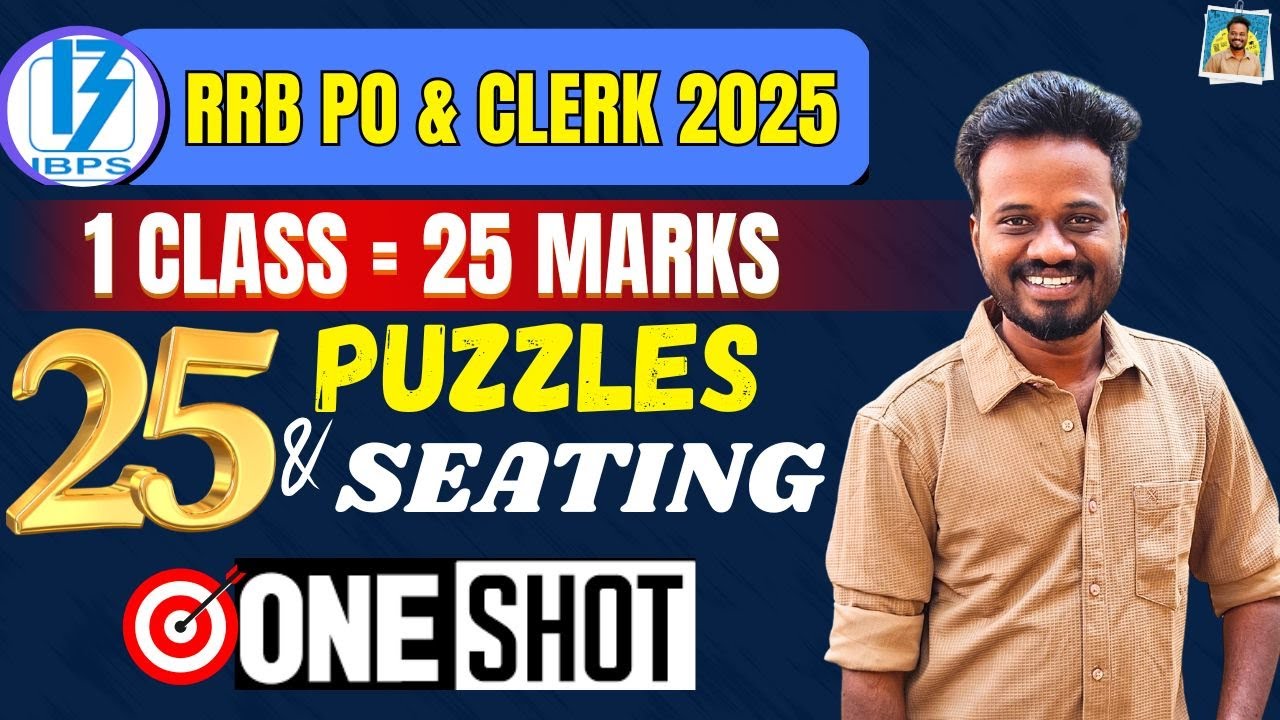 🎯IBPS RRB 2025 |Ultimate Puzzle + Seating Class| 25 Marks in 10 Minutes⏰ | Solve with 100% Accuracy✅