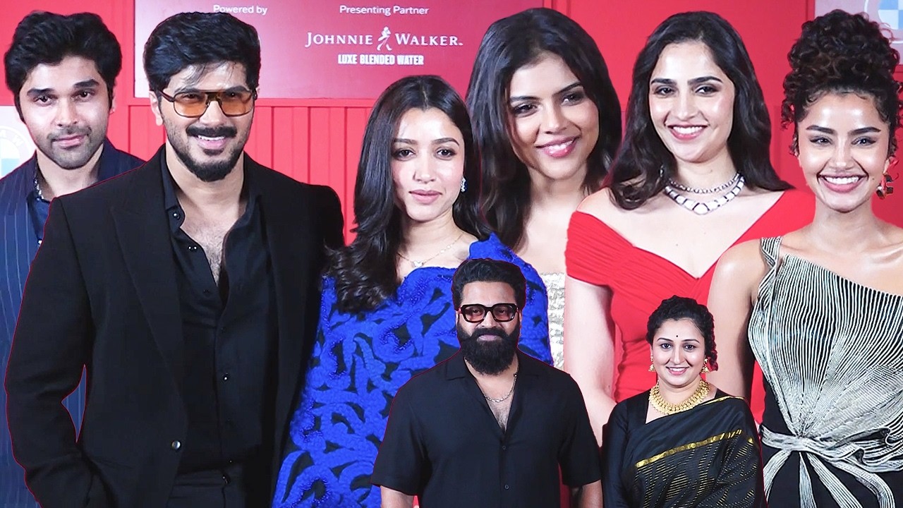 South Celebrities Arrive At The Honours Excellence | Dulquer Salmaan,Rishab Shetty,Rukmini,Kalyani