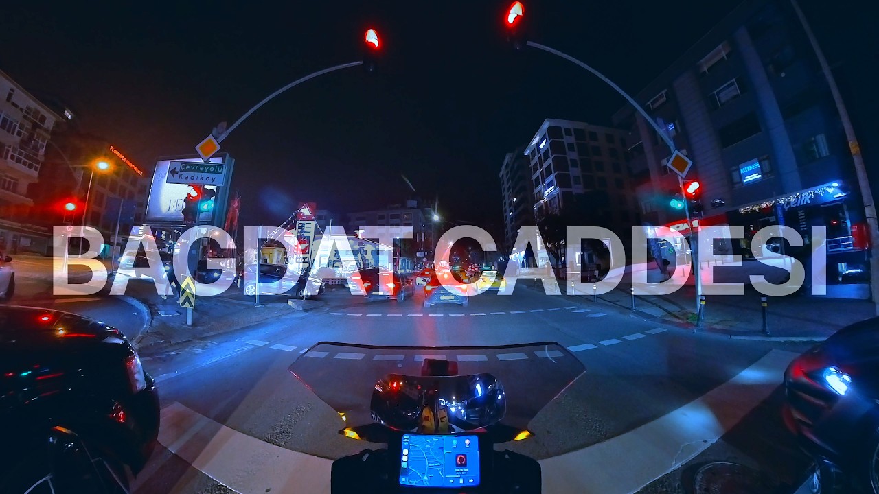 Bagdat Caddesi of Istanbul | POV: Riding Through Istanbul After Midnight – 4K Night Ride