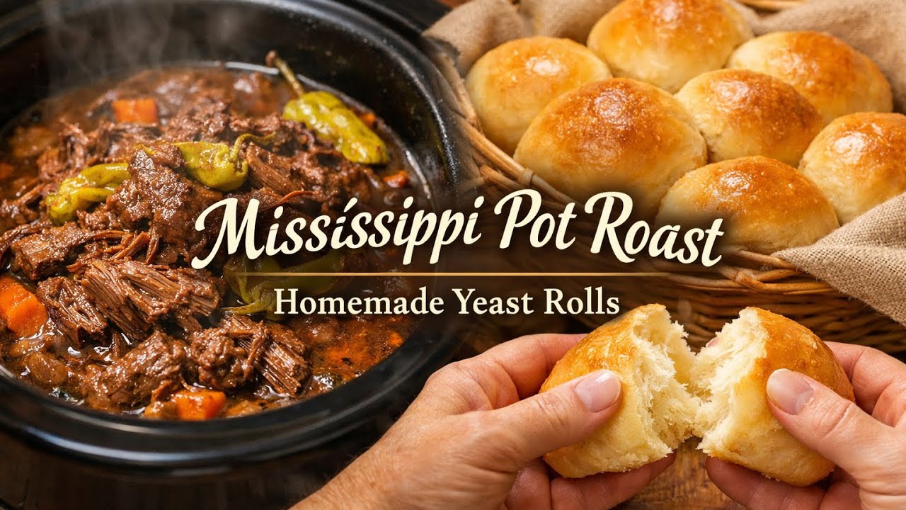 Mississippi Pot Roast & Homemade Yeast Rolls | Simple, Old-Fashioned Comfort Food”
