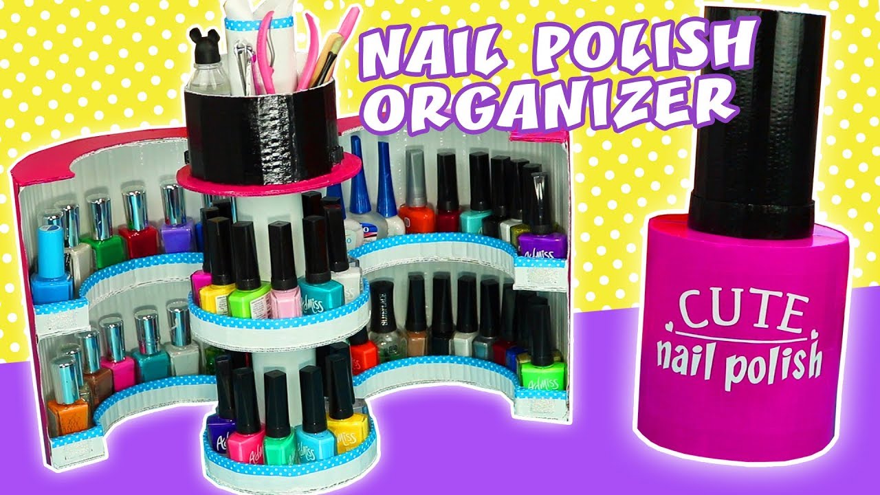 NAIL POLISH ORGANIZER OF CARDBOARD DIY | aPasos Crafts DIY