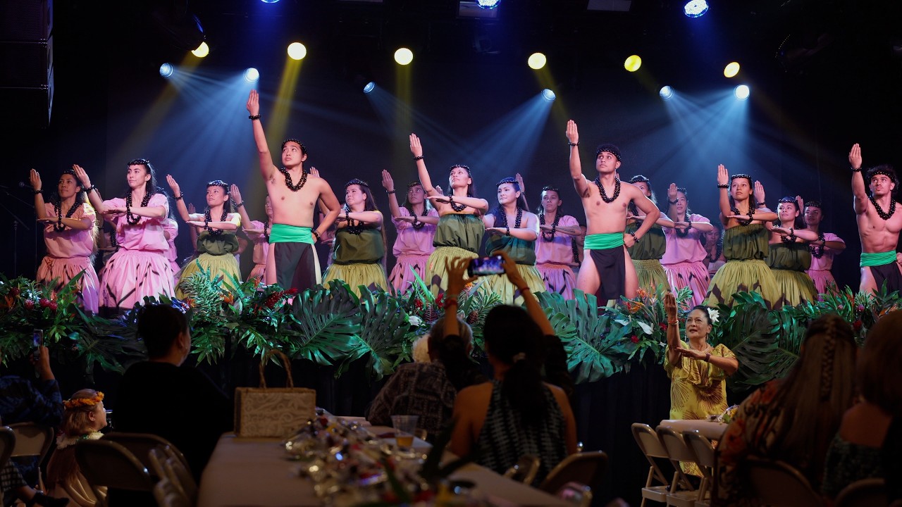 Na Pualei o Likolehua Celebrating 50 years of Hula. Hula Kahiko segment