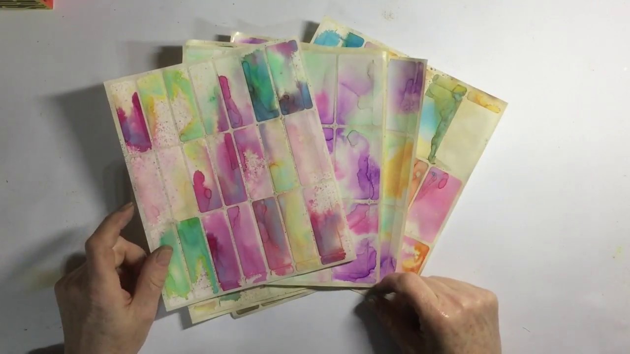 Using my distress oxides, labels and altered dominoes