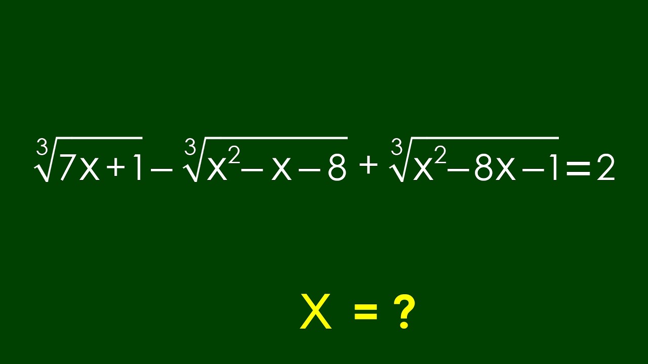 A Nice Algebra Problem | Math Olympiad x=?
