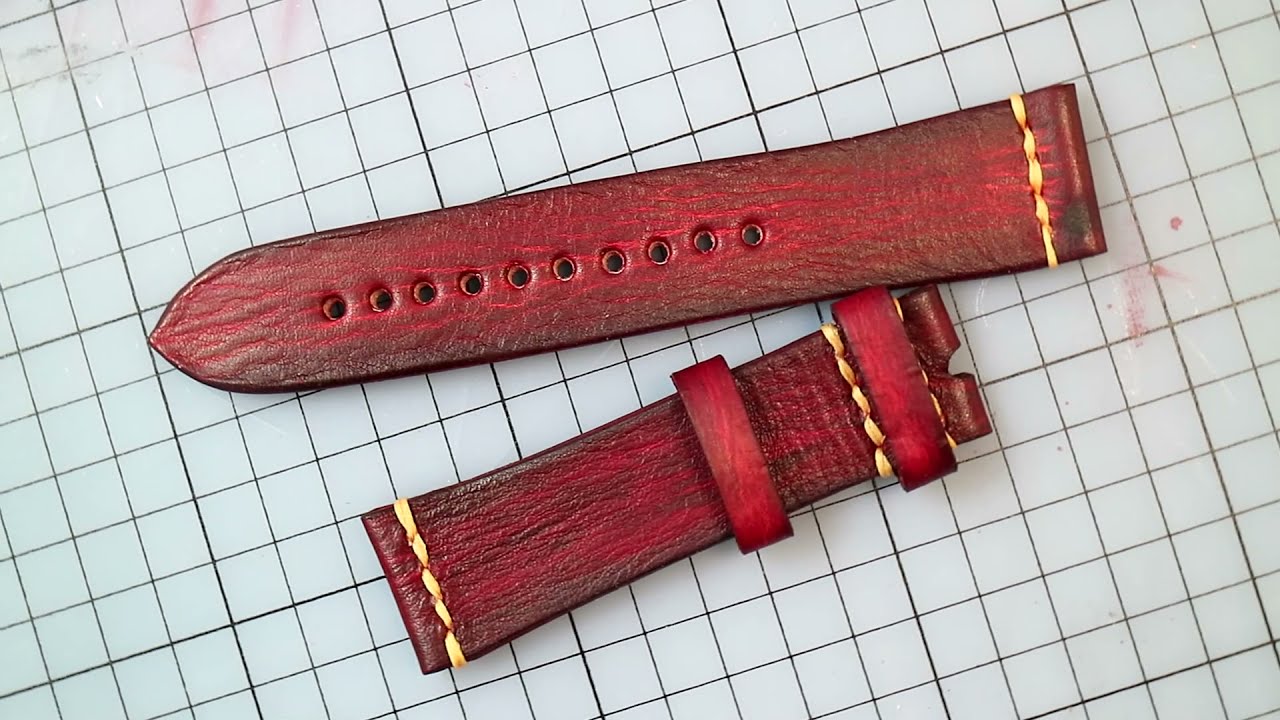 [Leather DIY] Making a Vintage Leather Watch Strap - Free PDF Pattern