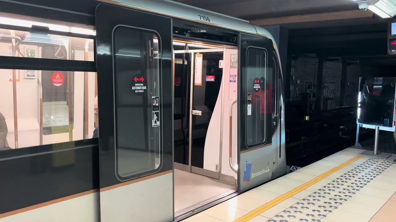 Départ et arrivé Station Beekkant Ligne 1/2/5/6 Metro MX/M6/M7 STIB-MIVB 🚇🚇 4K