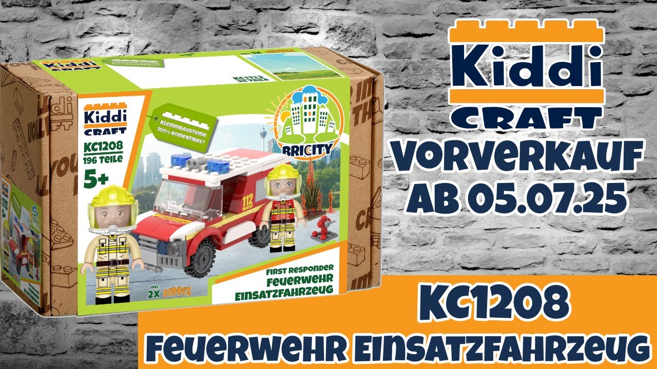 Kiddicraft KC1208 Feuerwehr Einsatzwagen - Vorverkauf-Vorschau