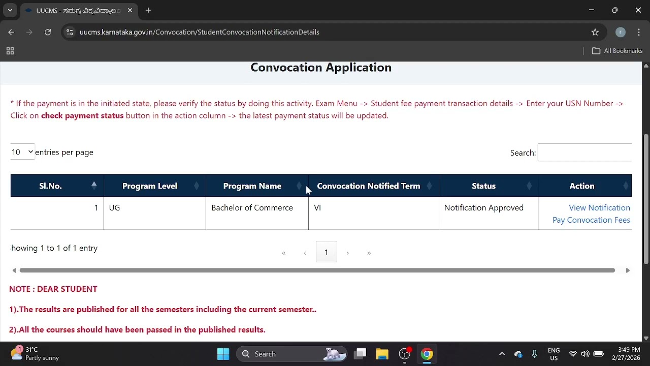 Uucms portal ನಲ್ಲಿ convocation certificate ಗೆ ಅರ್ಜಿ ಸಲ್ಲಿಸುವುದು ಹೇಗೆ ಗೊತ್ತಾ?