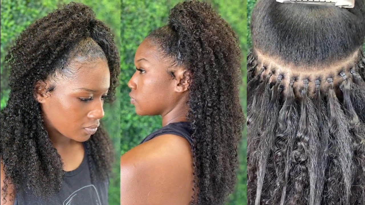 How To: Installing Invisiable Microloops/Itip On My Short Hair ft.Ywigs