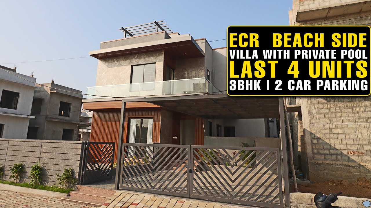 #1505 Luxury Villas with Private Pools in ECR, Chennai for Sale | 1733 Sqft - 2300 Sqft Buildup