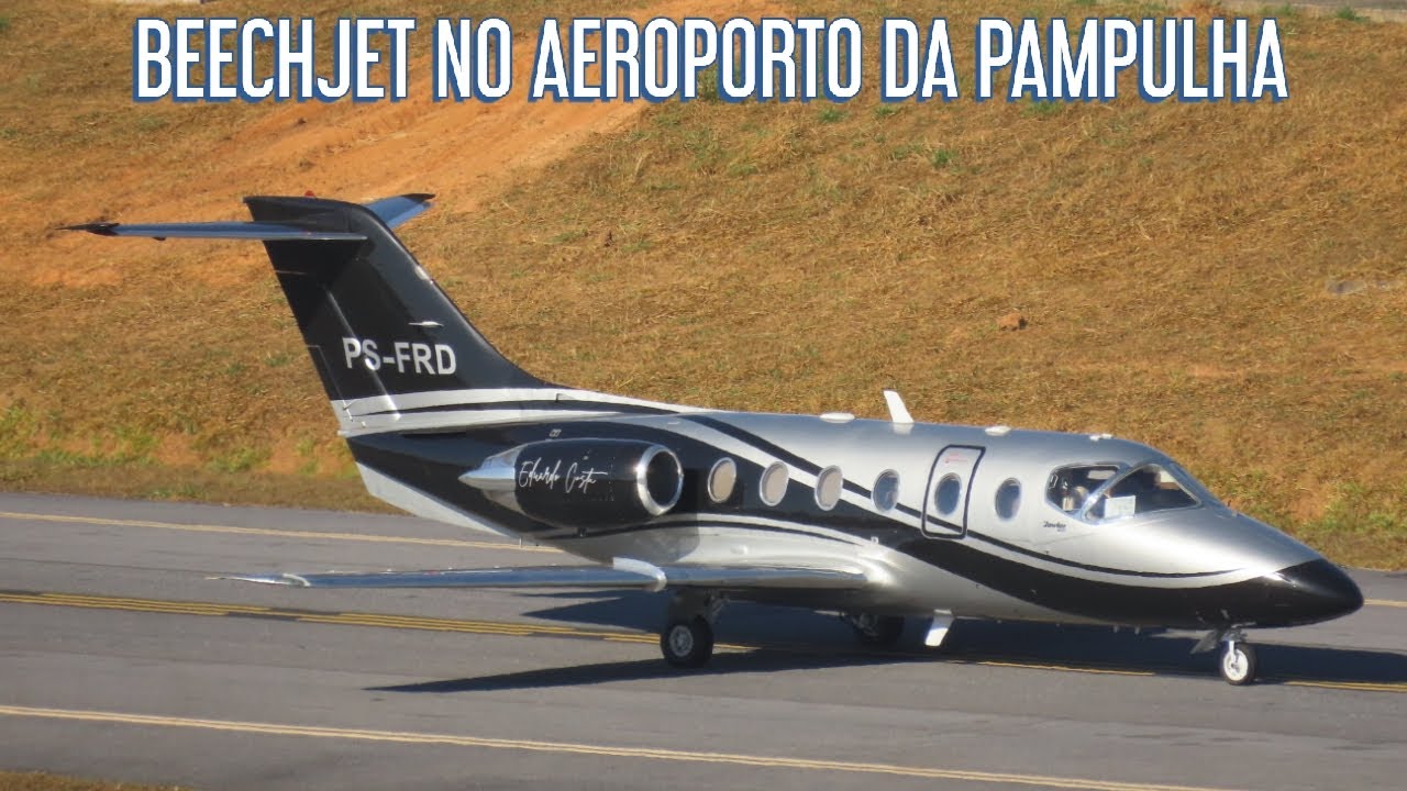 BELÍSSIMO BEECHCRAFT 400A BEECHJET (PS-FRD) DO CANTOR EDUARDO COSTA NO AEROPORTO DA PAMPULHA