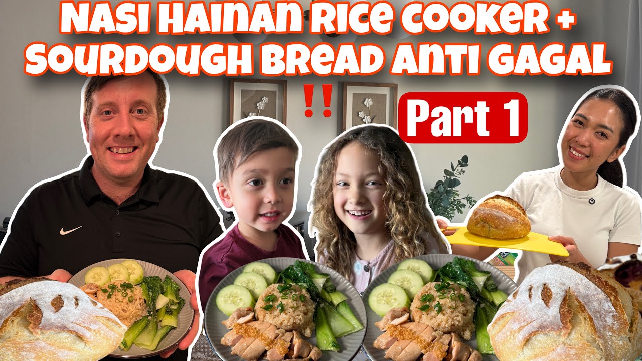 MASAK 2 MENU SEKALIGUS?! 😱 Nasi Hainan Rice Cooker + Sourdough Anti Gagal! Part 1