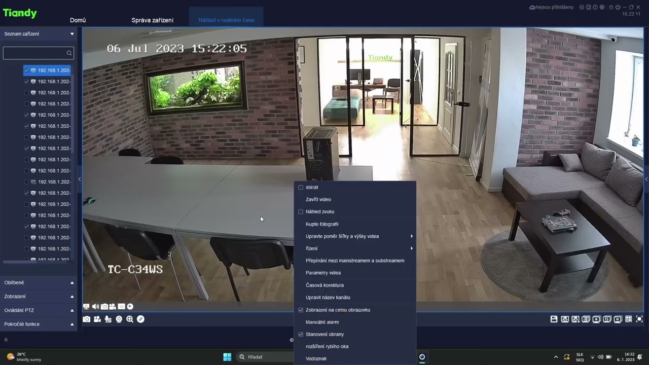Tiandy Easy7 videonávod - Windows, MacOS