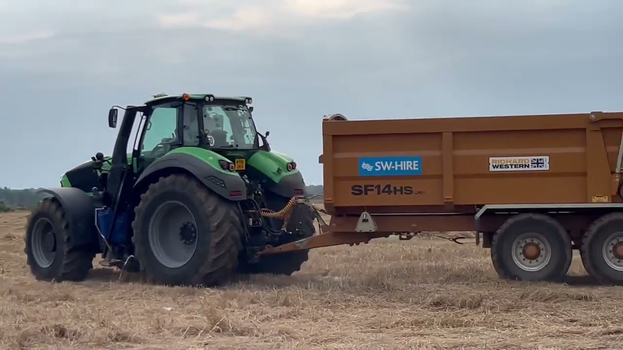 Jeremy Clarkson in his very BIG tractor at Diddly Squat whilst filming Clarkson&rsquo;s Farm Season 4