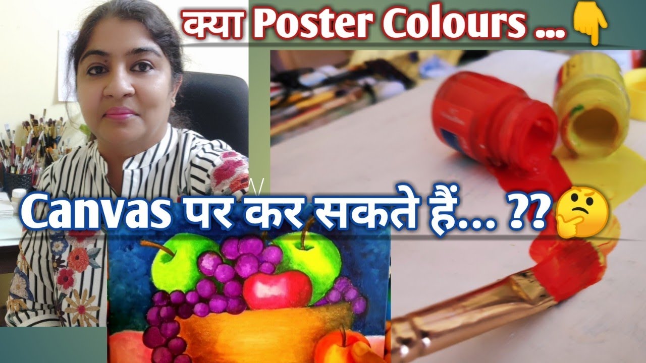 We can do POSTER COLOR on CANVAS ??? Confused !! 🤔🖌️ .. Poster colour tips for beginners ……