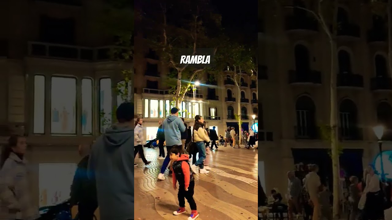 Las Ramblas #rambla #barcelona #night #walk #busy #viral #shorts