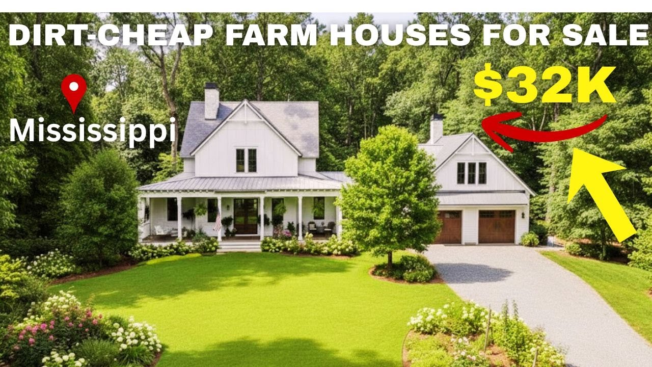 10 DIRT CHEAP MISSISSIPPI Farmhouses with MASSIVE ACREAGE!  Now you can BUY.