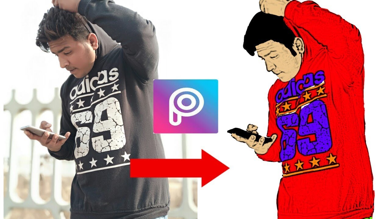 pics art || how to edit photo with cartoon effect in picsart || latest of 2018