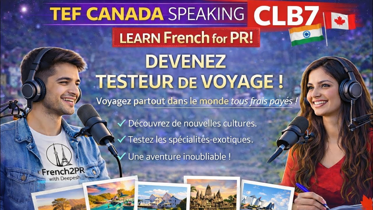 CLB 7🔥 Repeated TEF topic (Testeur du voyage) TEF Canada Speaking Section B (Human)—Indians