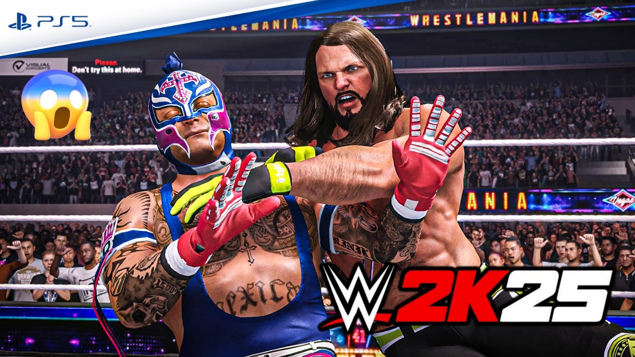WWE 2K25 - AJ Styles VS Rey Mysterio | WWE 2K25 - PS5 [4K60]