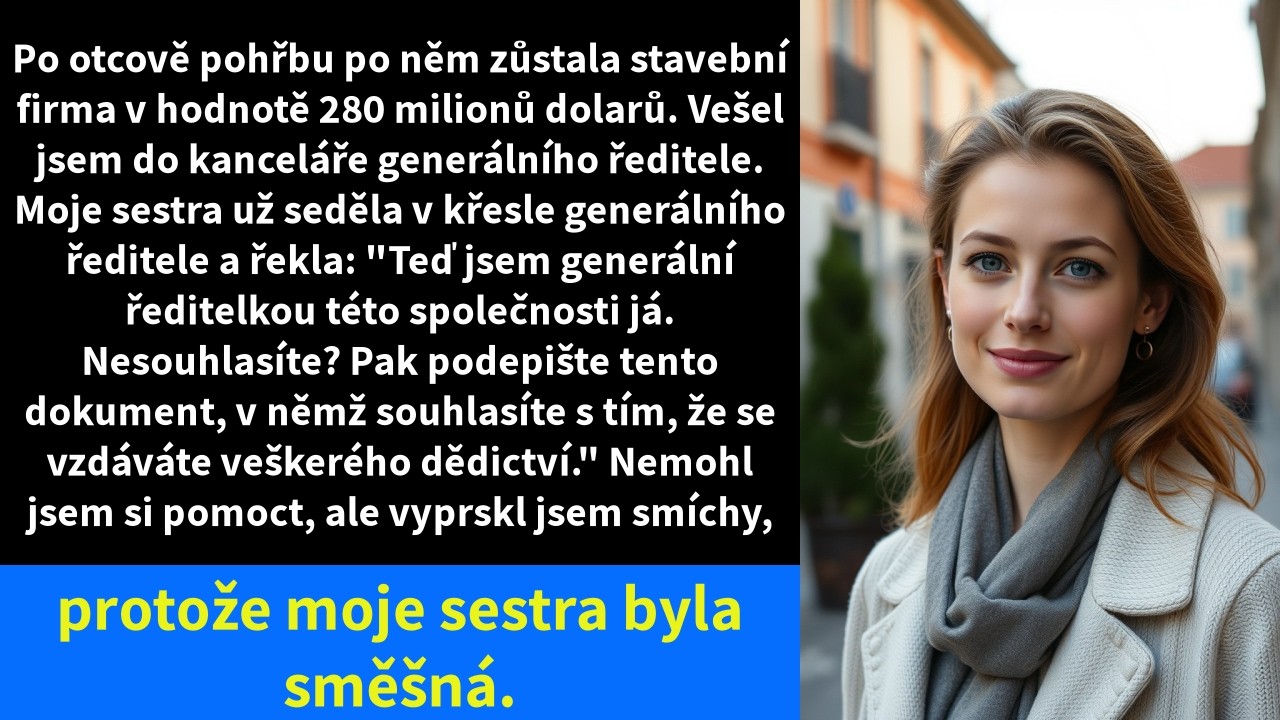 Po otcově pohřbu po něm zůstala stavební firma v hodnotě 280 milionů dolarů. Vešel jsem do kanceláře