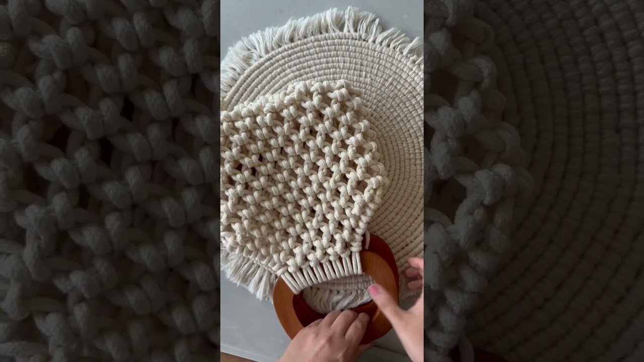 Acabado final a carteras macram&eacute;