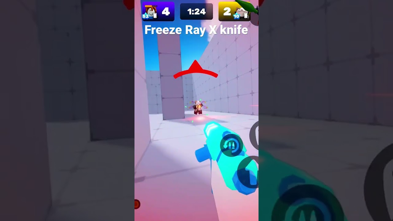 Freeze Ray X knife💀#roblox #rivals