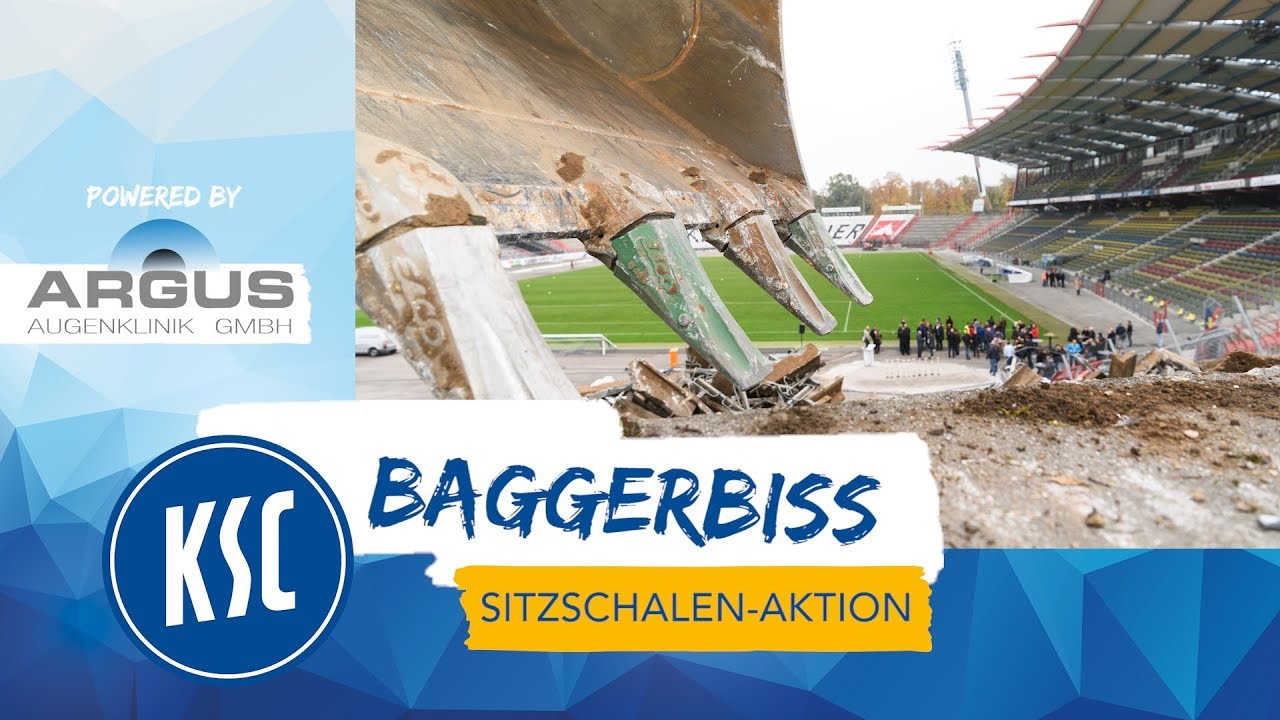 Wildparkstadion Baggerbiss & Sitzschalenaktion