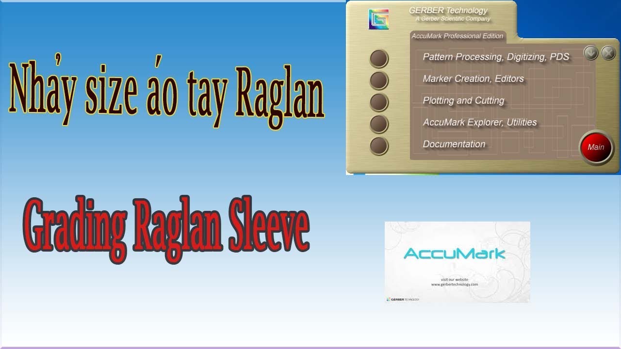 gerber accumark-Grading Raglan Sleeve