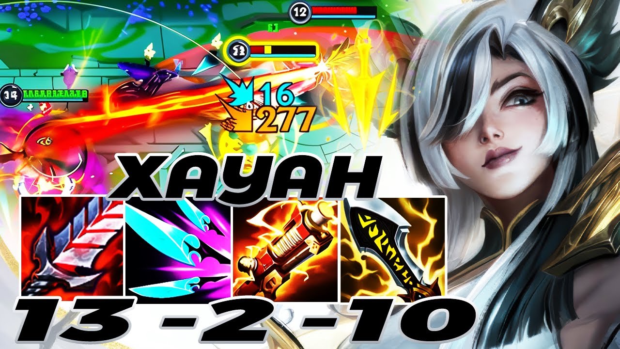 WILD RIFT XAYAH ADC GAMEPLAY | 13 -2 -10 MVP | XAYAH BUILD RUNES