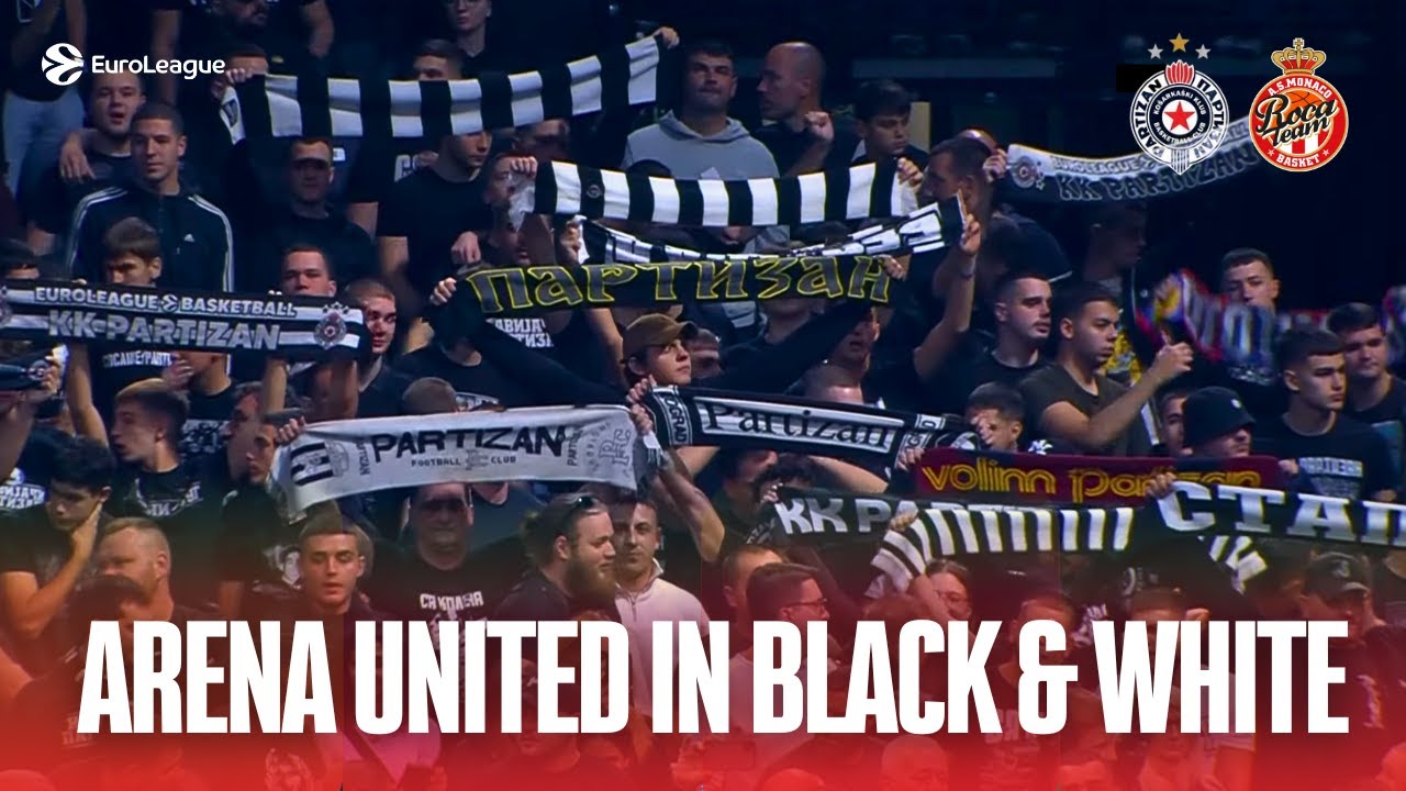 Belgrade’s Arena United in Black & White | Partizan vs Monaco PREGAME SHOW