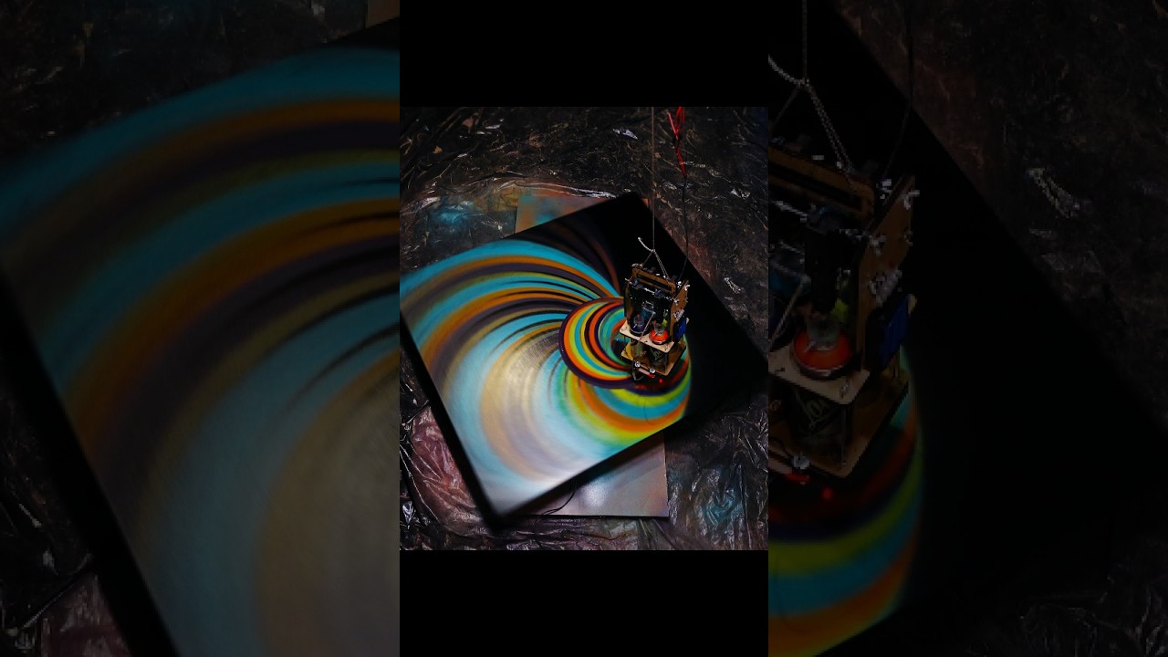 PENDULUM PAINTING with SPRAY PAINT #graffiti #spraypaint #sprayart #art