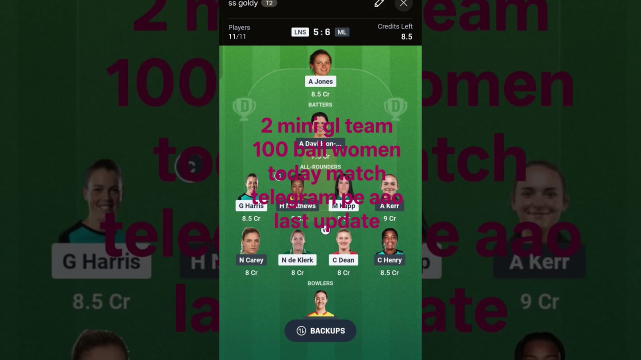 #dream11 #women #hundered ball lns w vs ml w today match prediction #shorts