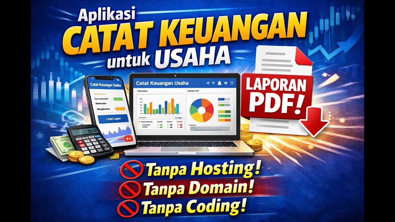Bikin Aplikasi Catat Keuangan Usaha Tanpa Hosting & Coding! (Auto Laporan PDF)