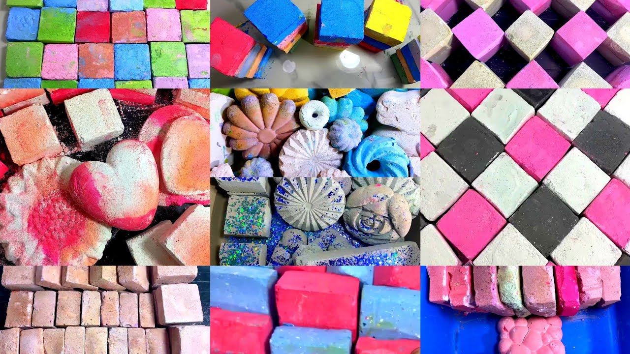 Unlimited Homemade blocks  | Giant reforms | multiple dyed blocks Requested @ASMRgymchalkIndonesia