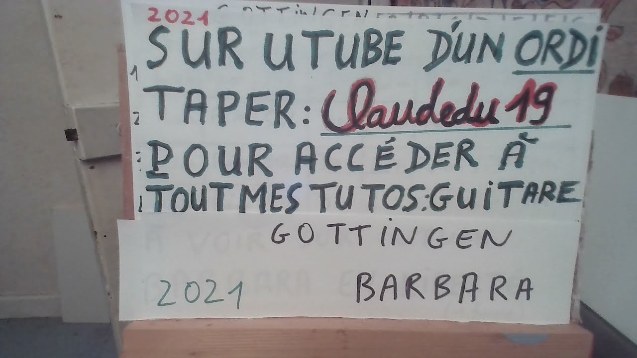 GOTTINGEN DE BARBARA  /  ACCORDS GUITARE
