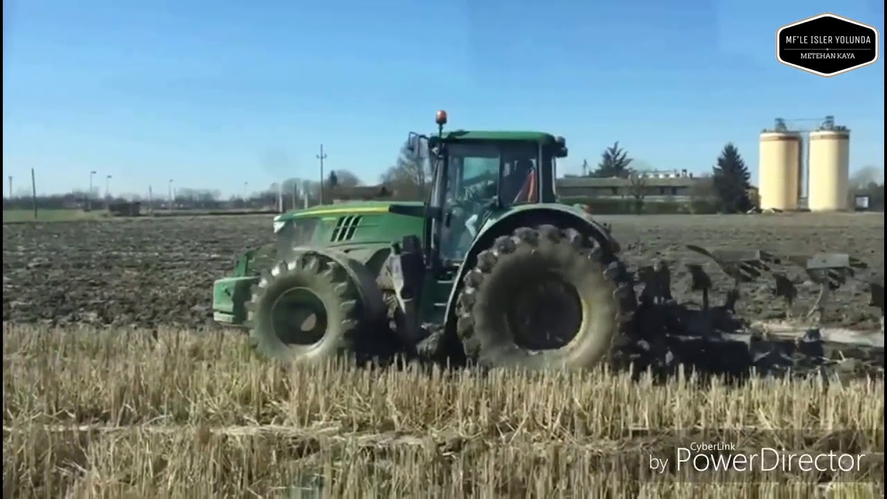 YEŞİL DEVDEN BÖYLE ÇİFT SÜRME GÖRÜLMEDİ JOHN DEERE 6195 M ÇAMURDA ÇİFT SÜRME