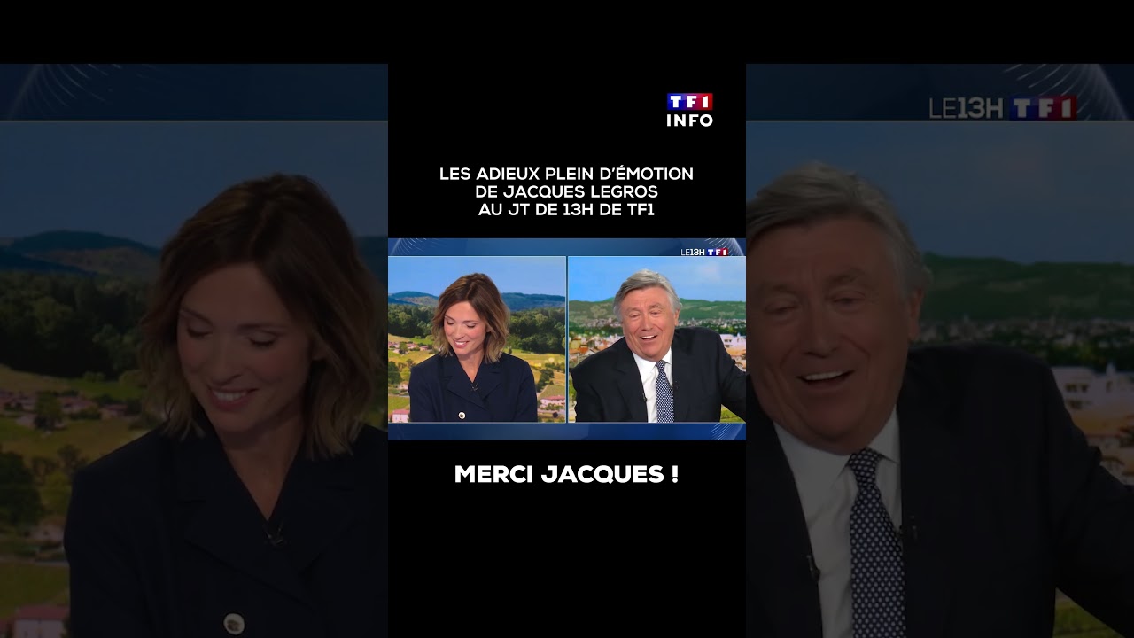 🥹 Les adieux &eacute;mouvants de Jacques Legros au JT de 13H de TF1｜TF1 INFO