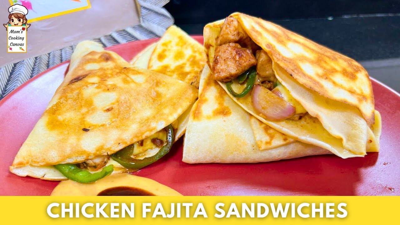 Lunchbox Idea! Chicken Fajita Sandwich with Liquid Chapati – You NEED to Try This!