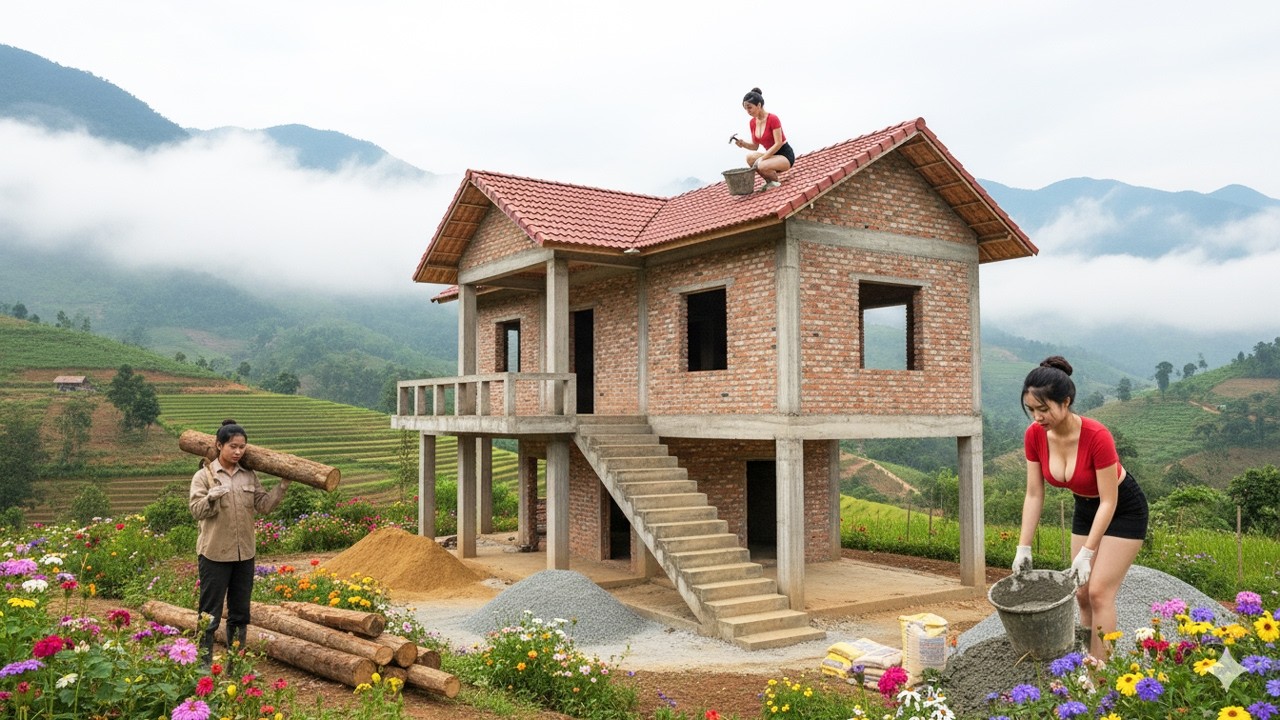 TIMELAPSE: 365 Days Alone Building a Dream House in the Forest | From Start to Finish