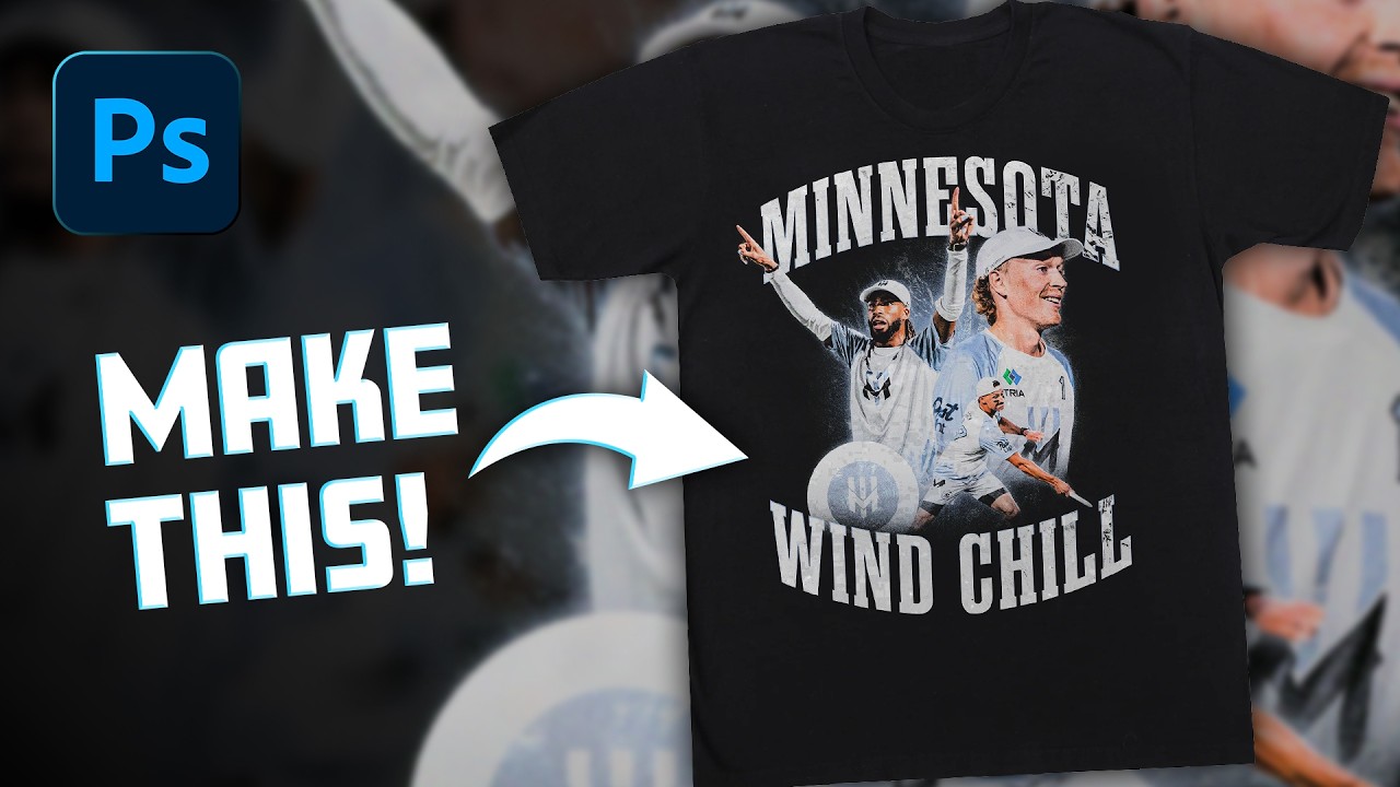 Bootleg Sports T-Shirt Design | Beginner Photoshop Tutorial