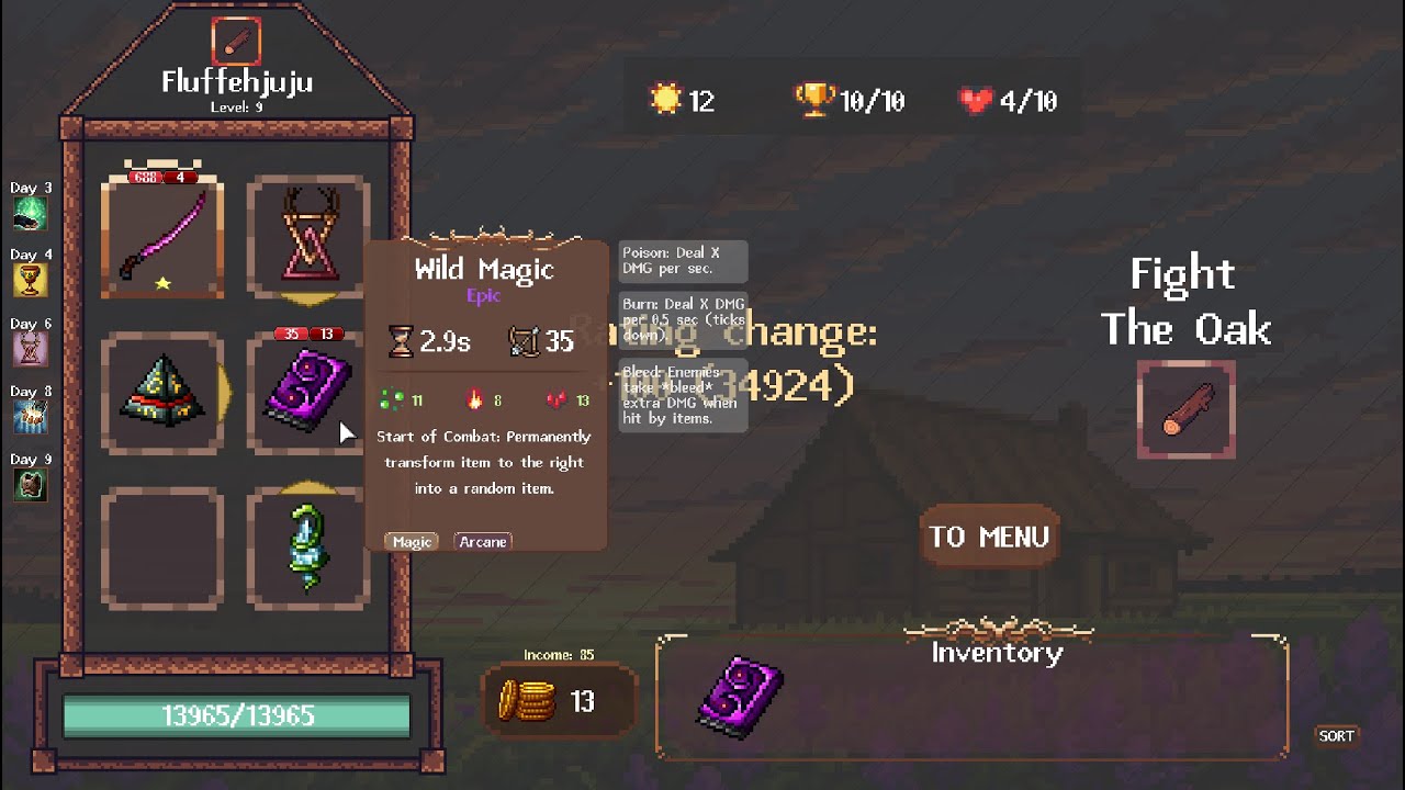 Oaken Tower: Making Wild Magic a weapon followed by Moon