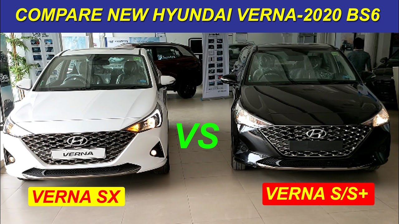 Compare 2020 Verna S/S+ Base vs SX  BS6 ! Features ! Price ! Design .. Each & Everything Covered