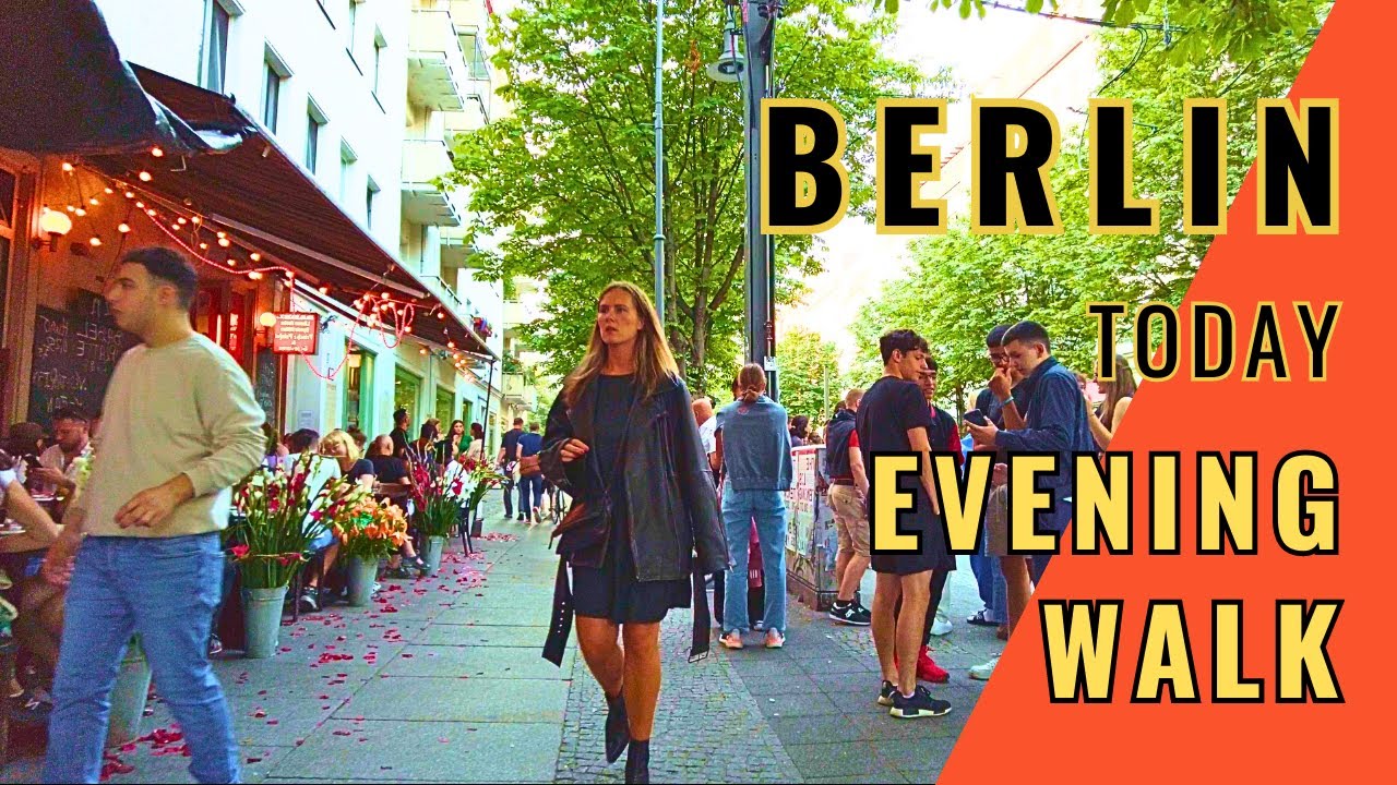 EVENING STREET LIFE IN BERLIN 🇩🇪 Walking streets on a Tuesday and Real German youth