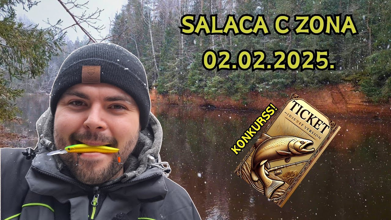 Lašu cope Salacā C zonā! Iespēja aizbraukt uz kopīgu copi! Video ar baudījumu acīm!